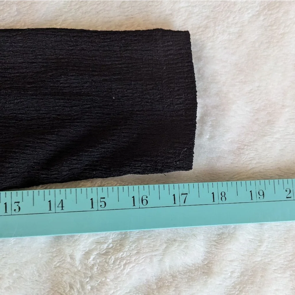 Anthropologie Black Long Sleeve Textured Top - Medium